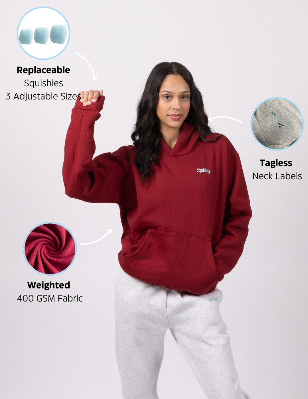 ClassicLetterHoodieMaroon #Colour_Maroon