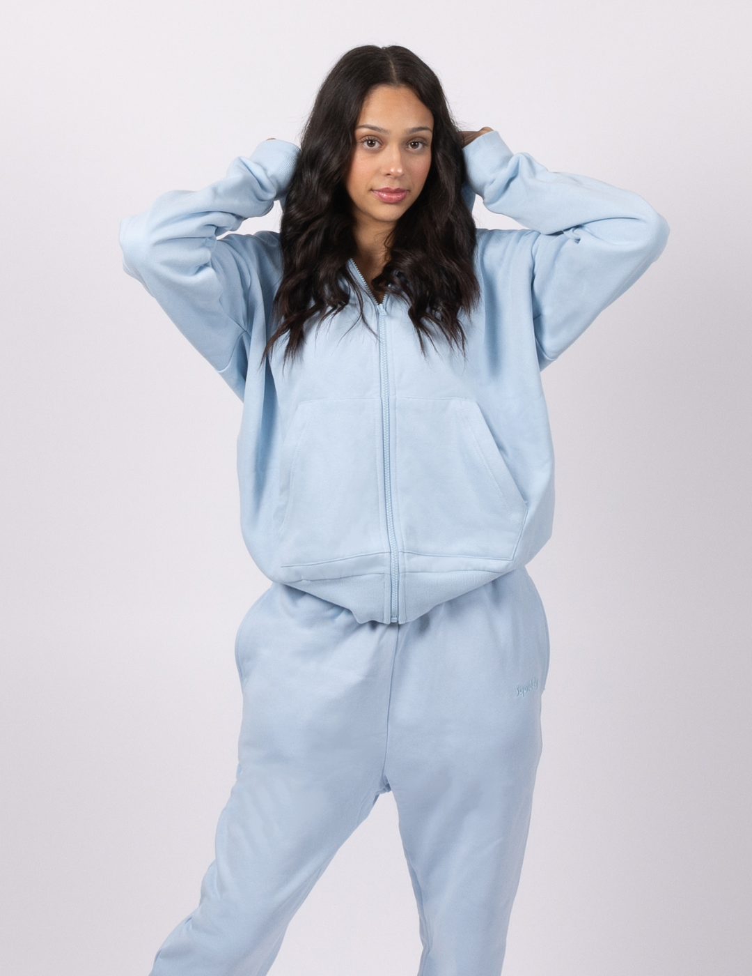 SquiddyEssentialsZipHoodieBabyBlue