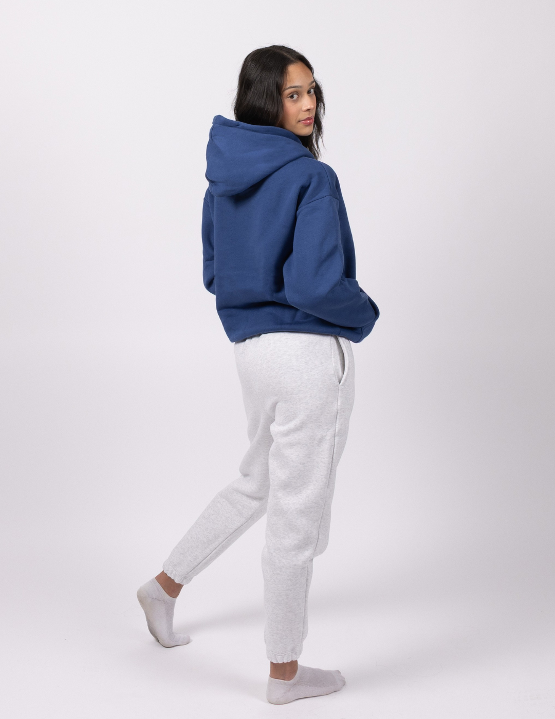 “Squiddy” Classic Hoodie - Navy Blue Model Built-in Squishies Cosy Weighted