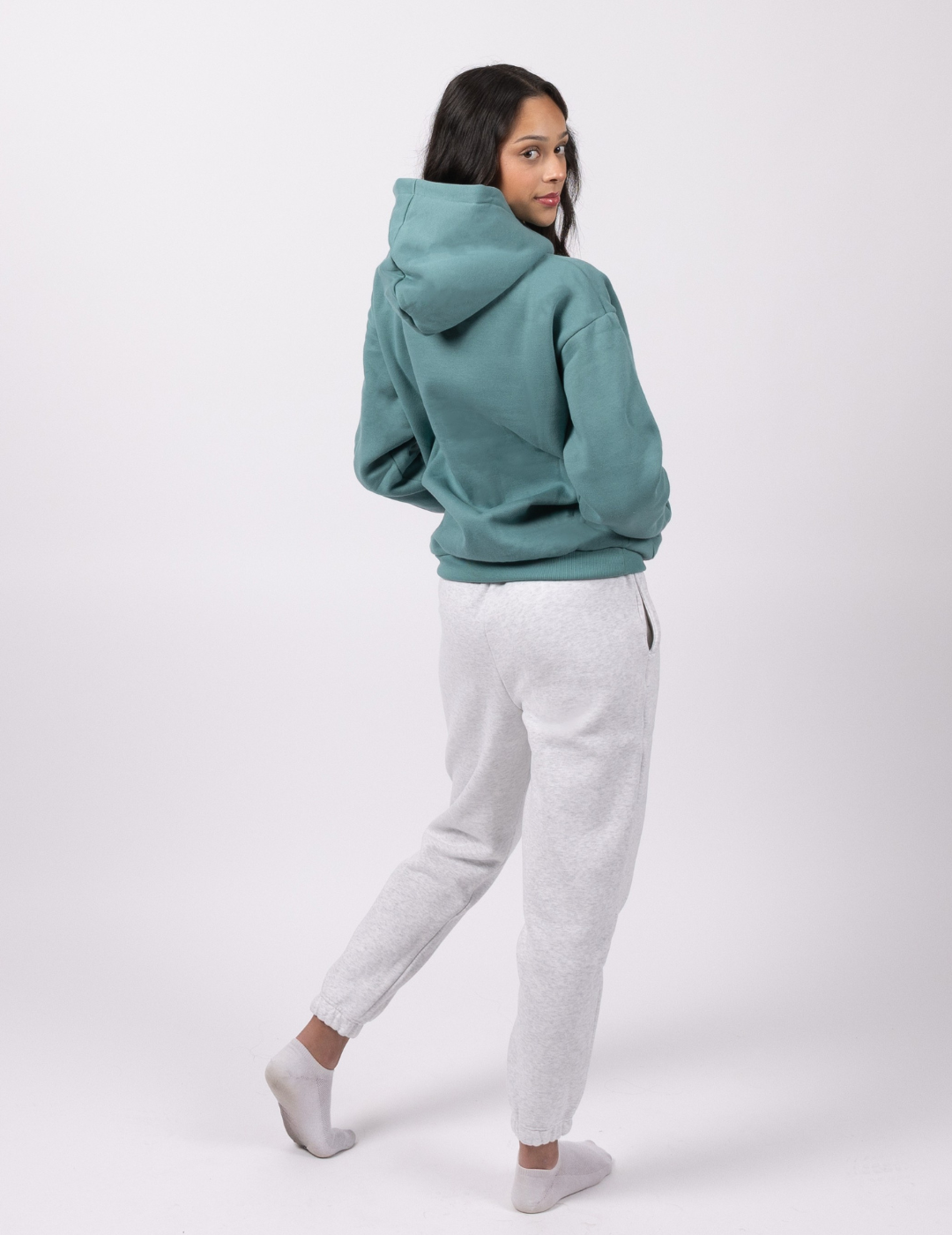 “Squiddy” Classic Hoodie - Teal Green Model4