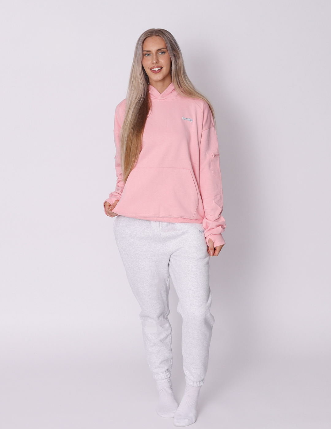Squiddy Essential Hoodie Cotton Candy - Weighted Hoodies With Builtin Squishies #Colour_Cotton Candy