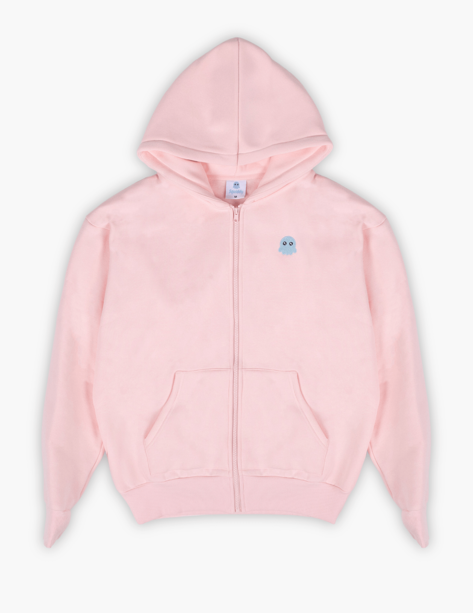 The Classic Squiddy Zip Hoodie - Squiddy - WeightedHoodiesWeightedSweatpantsWithBuiltinSquishies #Colour_Baby Pink