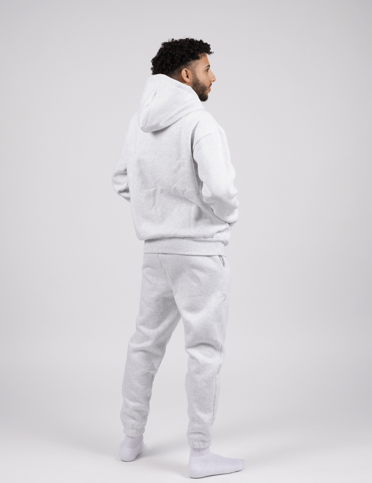 The Classic Squiddy Zip Hoodie - Squiddy - WeightedHoodiesWeightedSweatpantsWithBuiltinSquishies #Colour_Light Grey