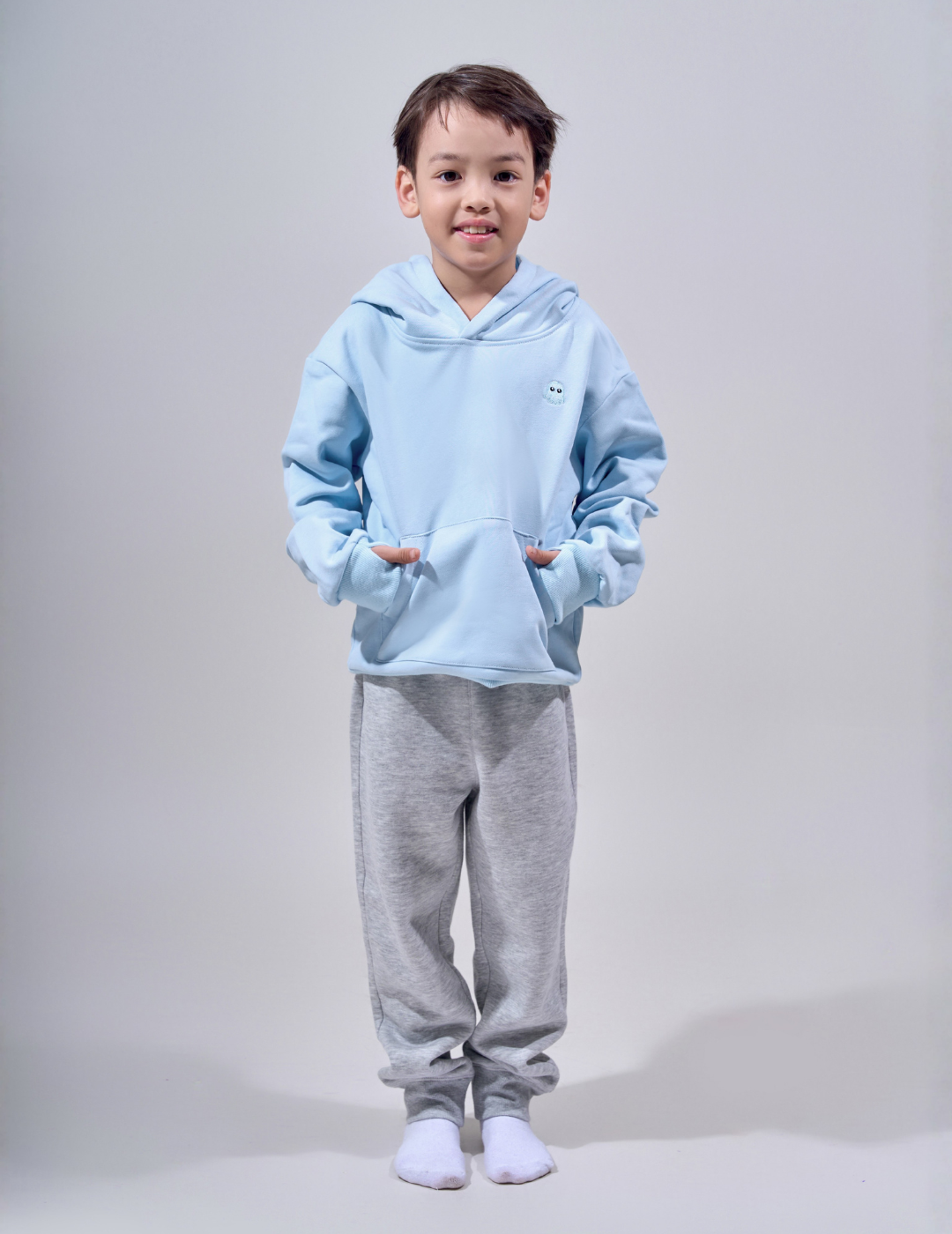 The Essential Kids Squiddy Hoodie Baby Blue - Weighted Kids Hoodies With Builtin Squishies #Colour_Baby Blue