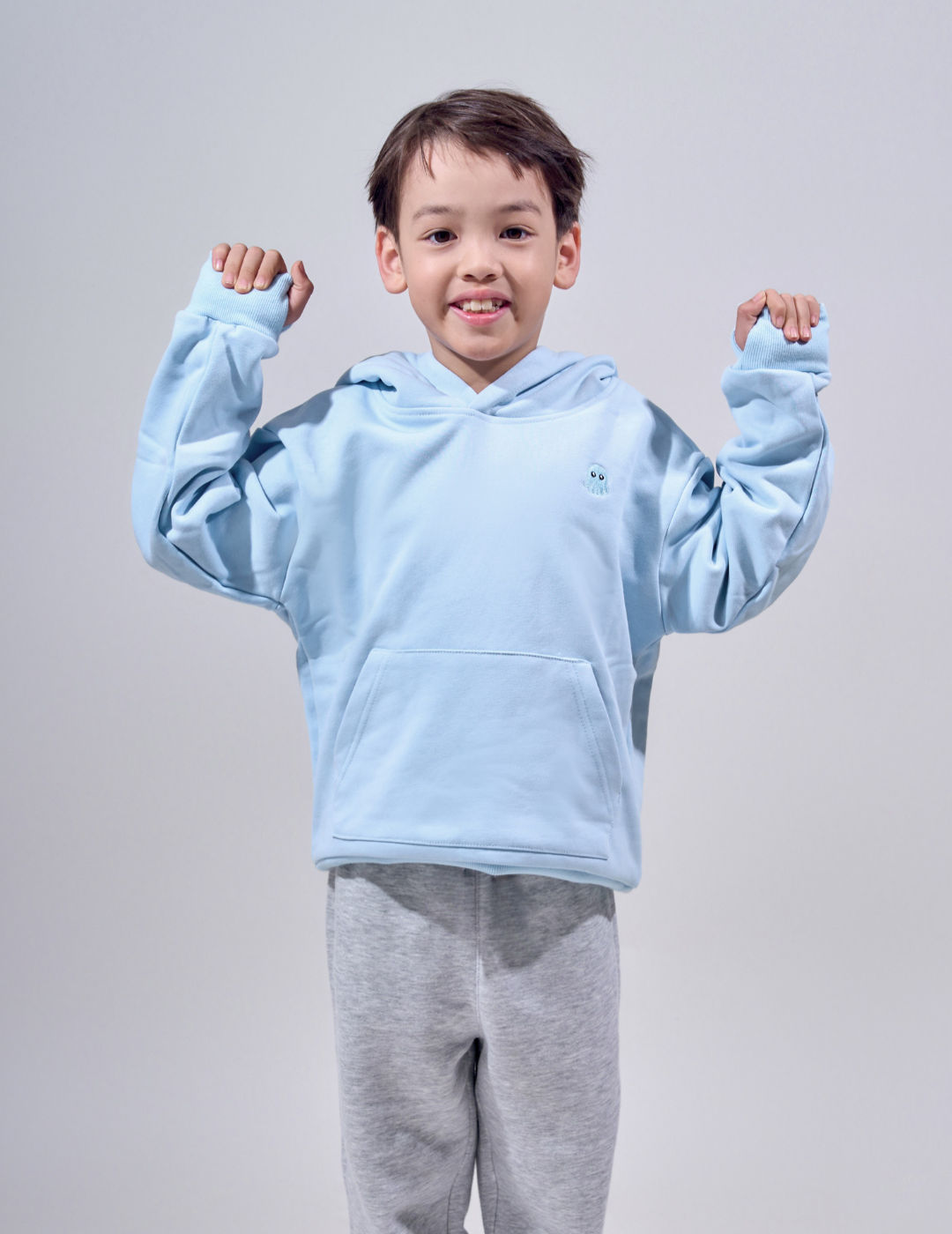 The Essential Kids Squiddy Hoodie Baby Blue - Weighted Kids Hoodies With Builtin Squishies #Colour_Baby Blue