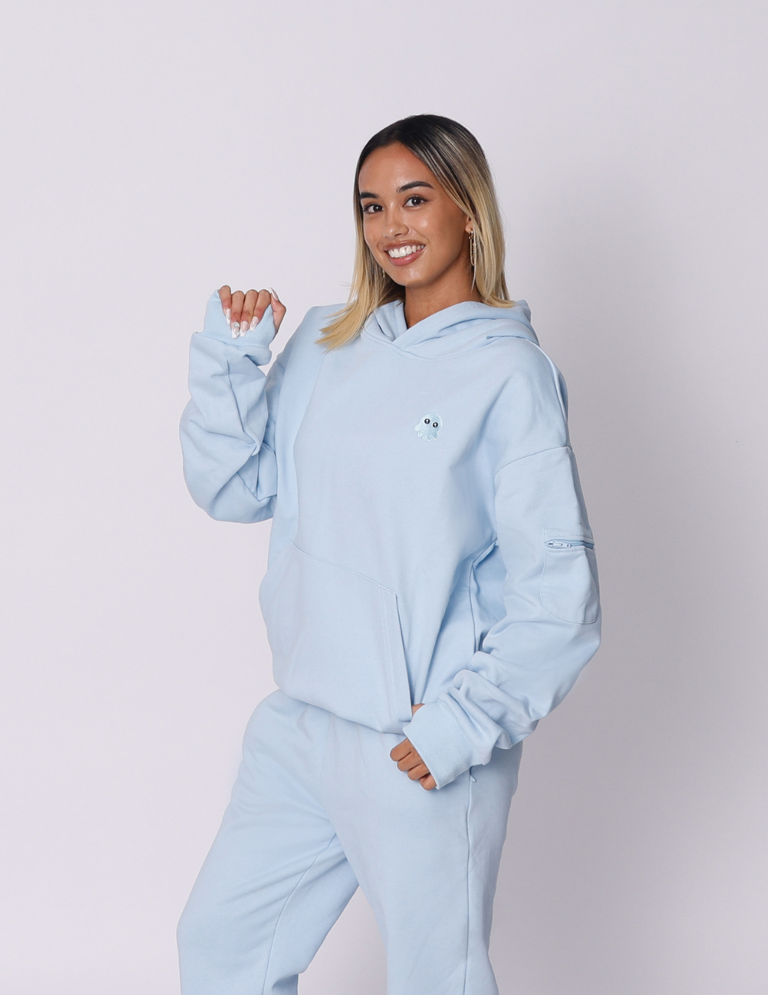 The Essential Squiddy Hoodie Baby Blue - Weighted Hoodies With Builtin Squishies #Colour_Baby Blue