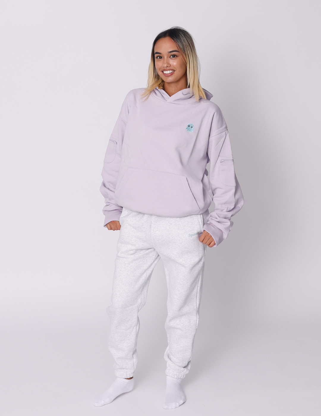 The Essential Squiddy Hoodie Light Lavender - Weighted Hoodies With Builtin Squishies #Colour_Light Lavender