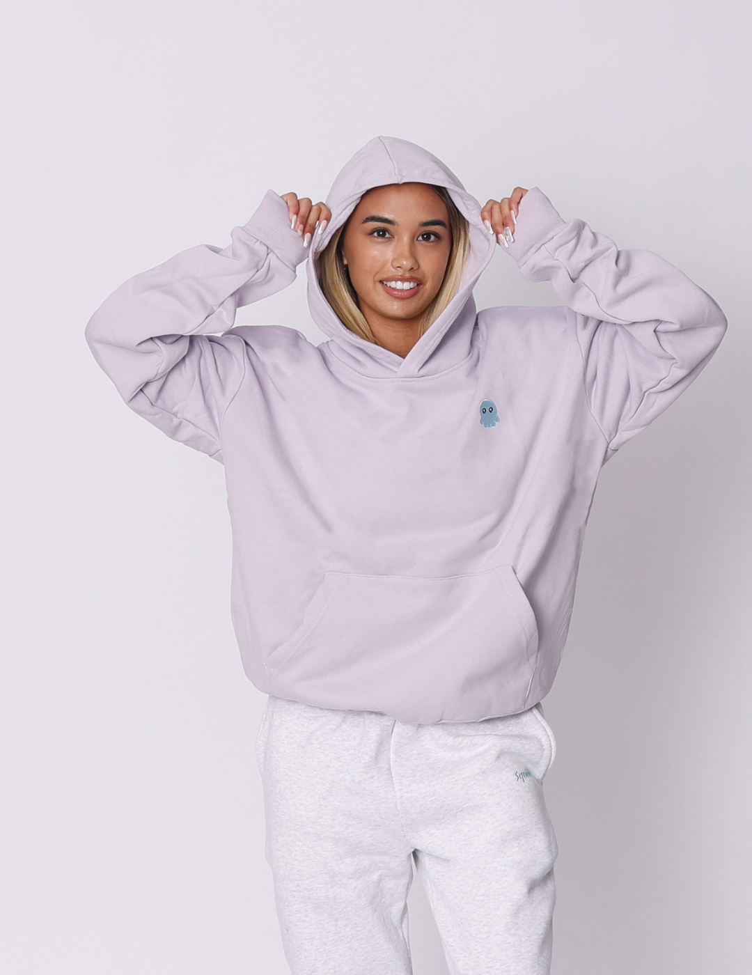 The Essential Squiddy Hoodie Light Lavender - Weighted Hoodies With Builtin Squishies #Colour_Light Lavender