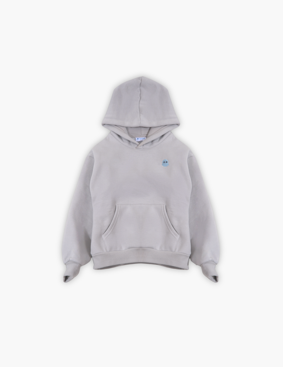 The Classic Kids Squiddy Hoodie in Fog Grey- Weighted Kids Hoodie with built-in squishies in the cuffs