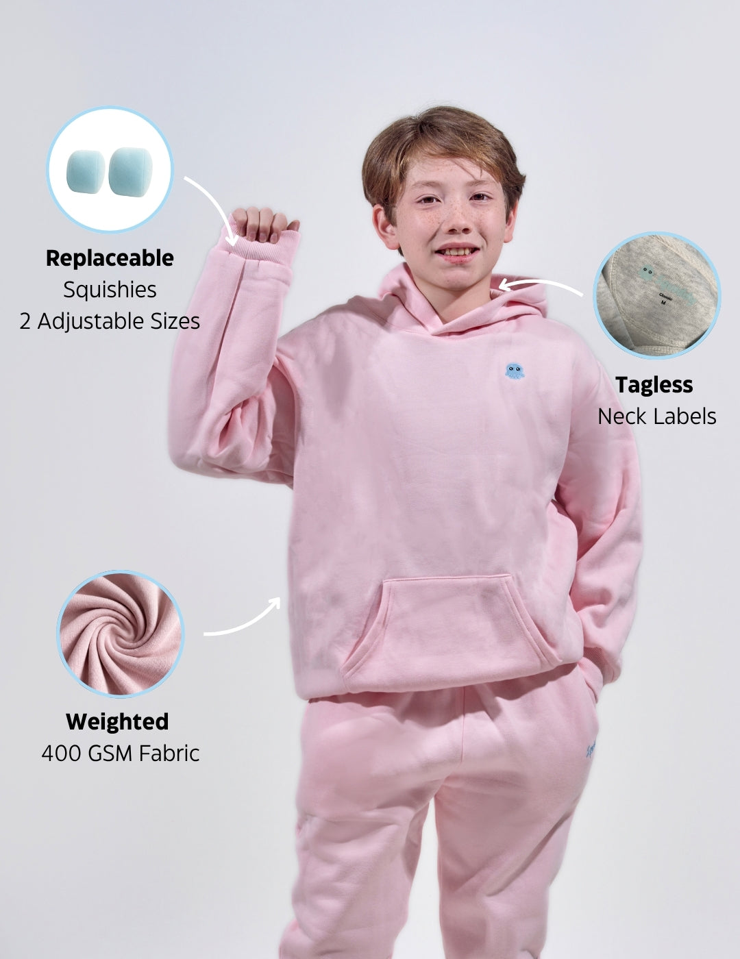 ClassicKidsHoodieBabyPink #Colour_Baby Pink