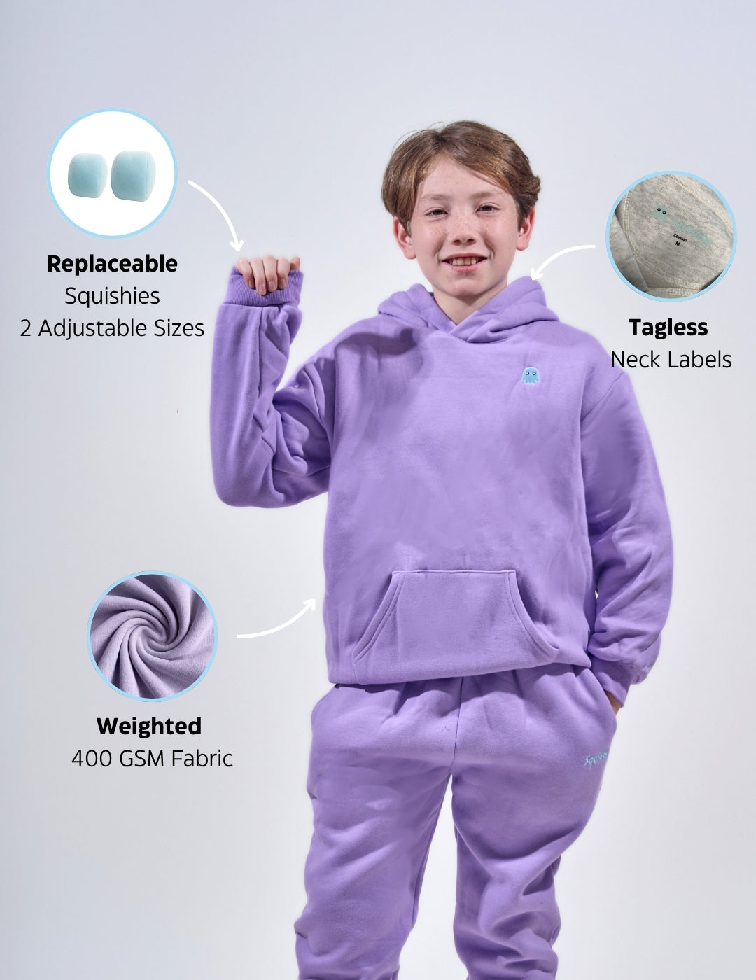 ClassicKidsHoodieLavenderPurple #Colour_Lavender Purple