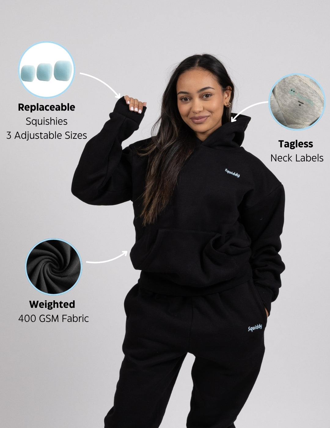 ClassicLetterHoodieBlack #Colour_Black