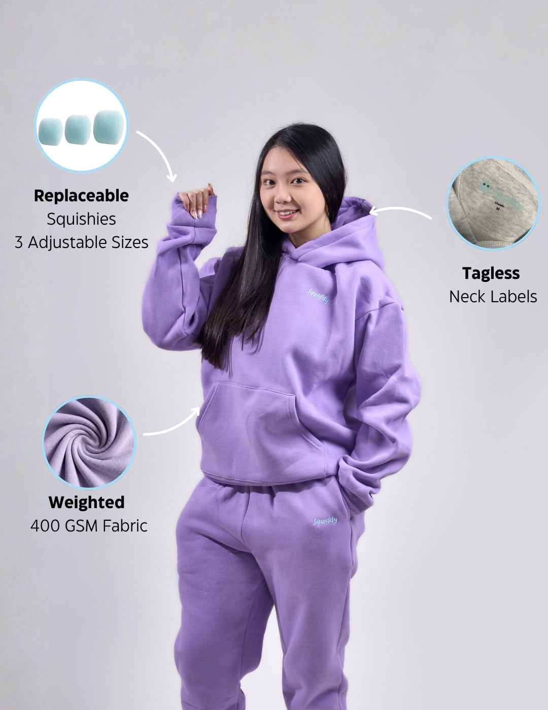 ClassicLetterHoodieLavenderPurple #Colour_Lavender Purple