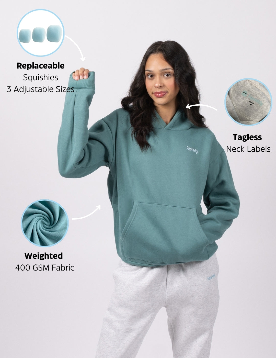 ClassicLetterHoodieTealGreen #Colour_Teal Green