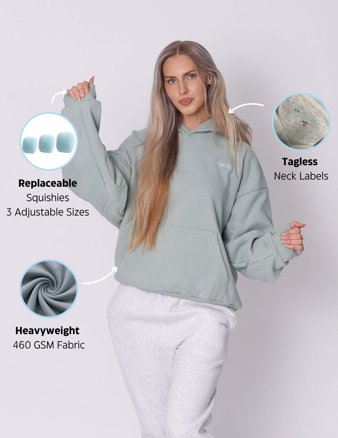 SignatureLetterHoodieSageGreen #Colour_Sage Green