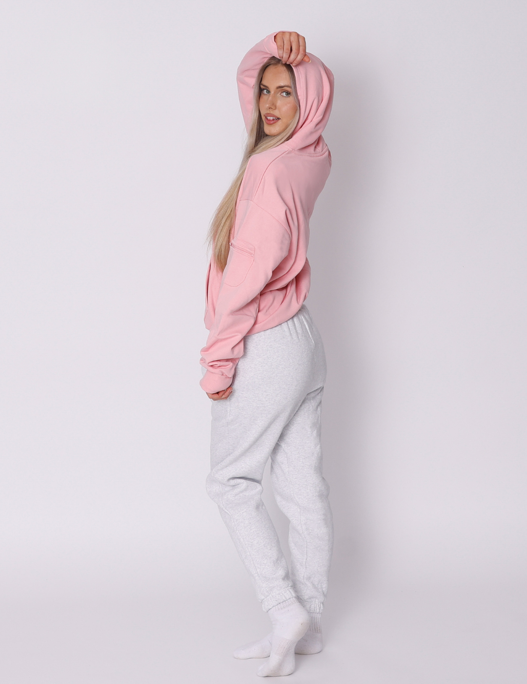Squiddy Essential Hoodie Cotton Candy - Weighted Hoodies With Builtin Squishies #Colour_Cotton Candy