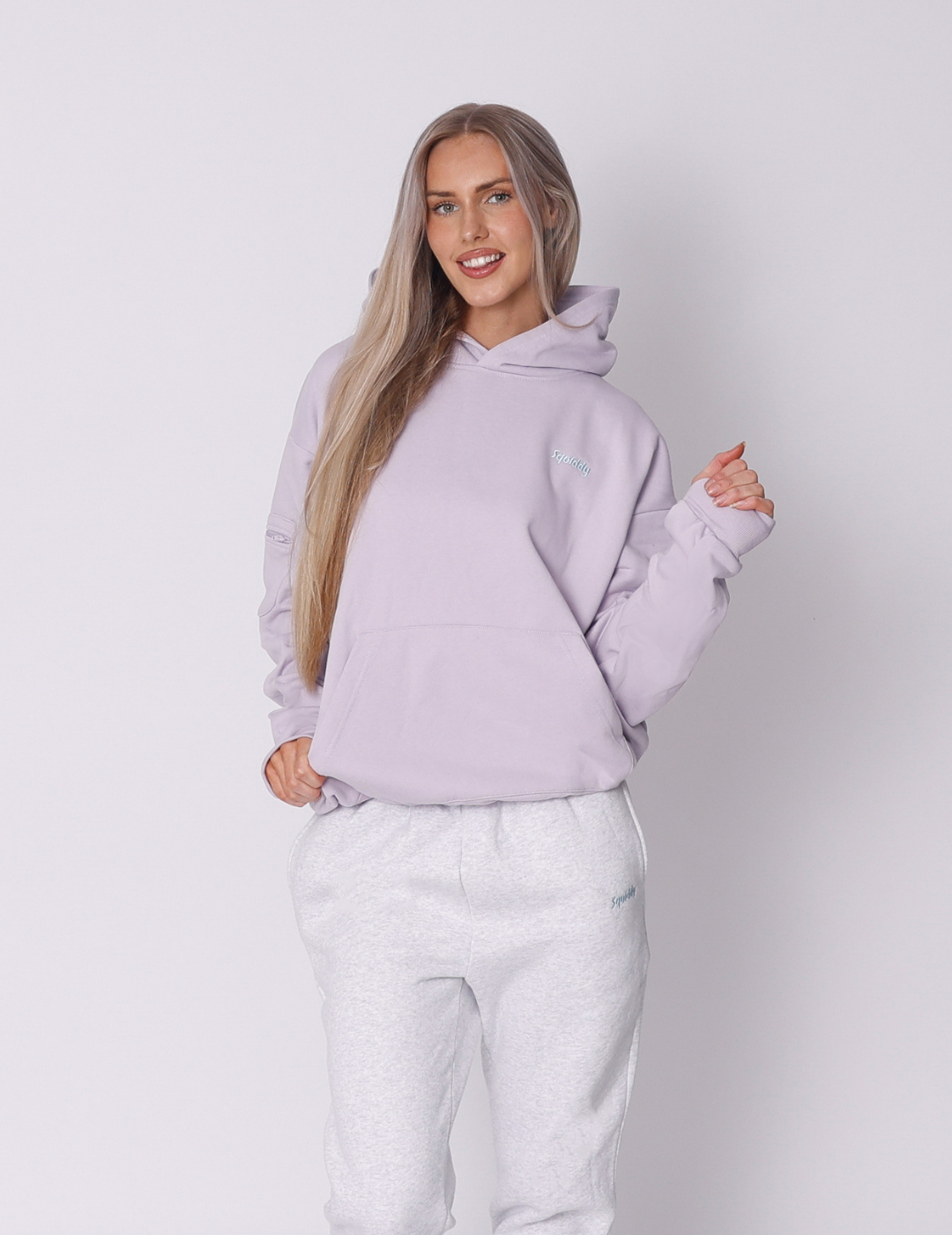 Squiddy Essential Hoodie Light Lavender - Weighted Hoodies With Builtin Squishies #Colour_Light Lavender