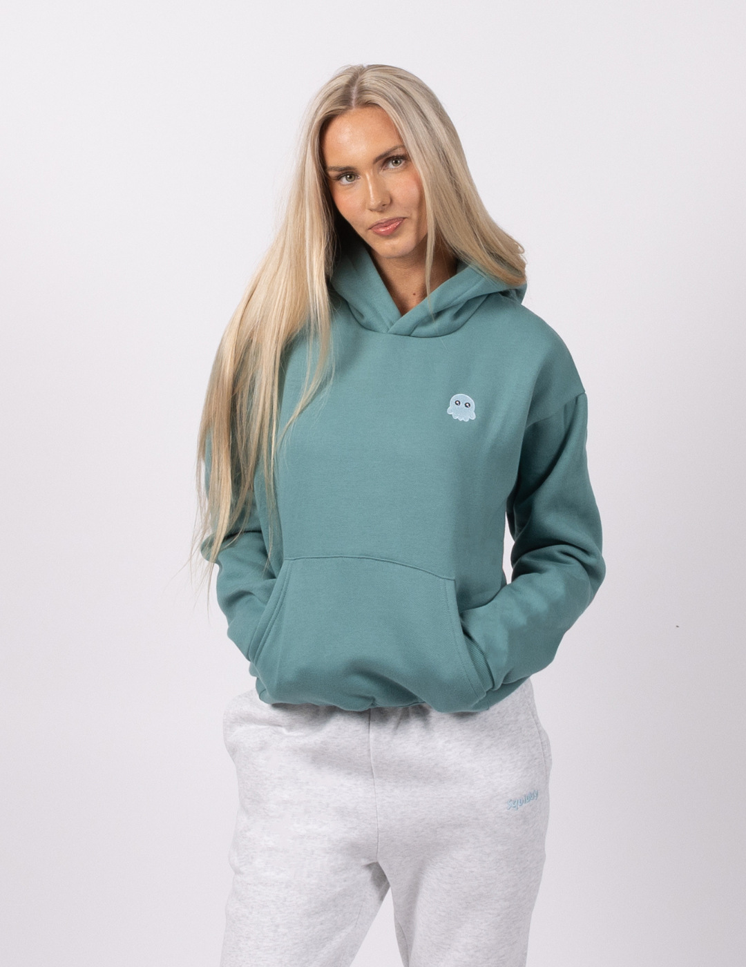 The Classic Squiddy Hoodie - Teal Green2