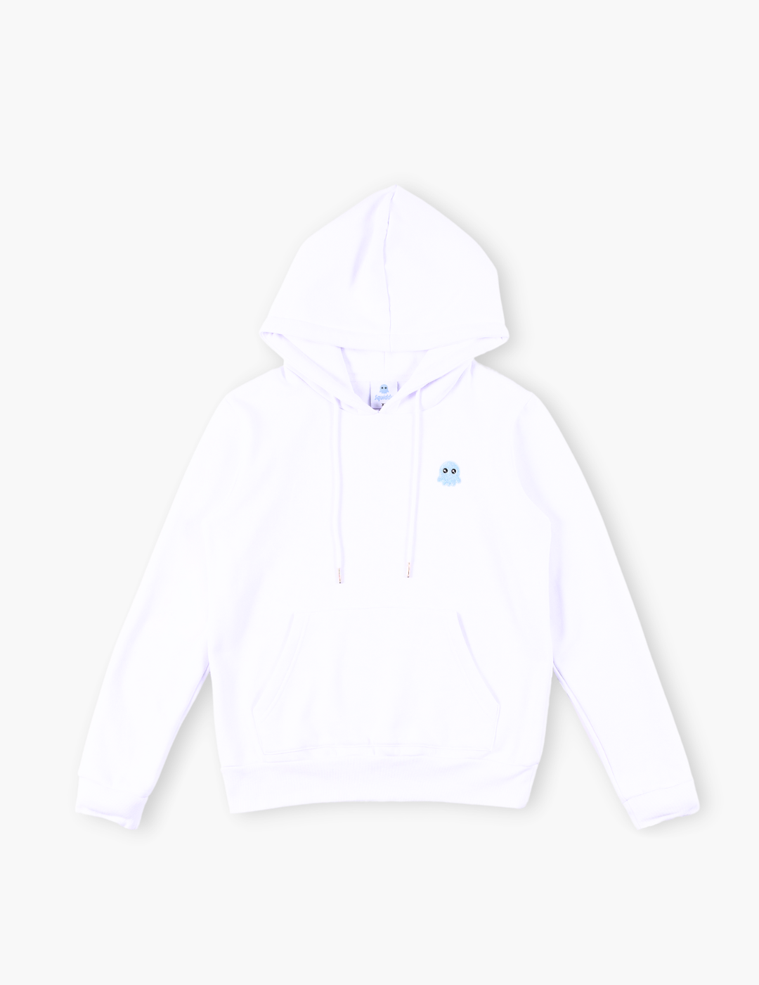 White Squiddy Hoodie- stress ball hoodie with squishy cuffs