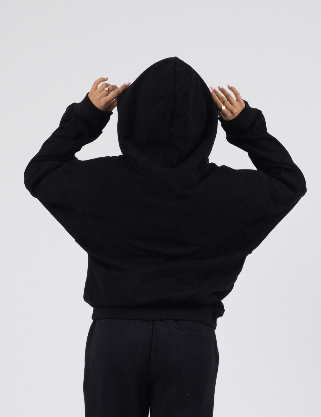 Black The Signature Squiddy Hoodie- Oversized stress ball hoodie with squishy cuffs