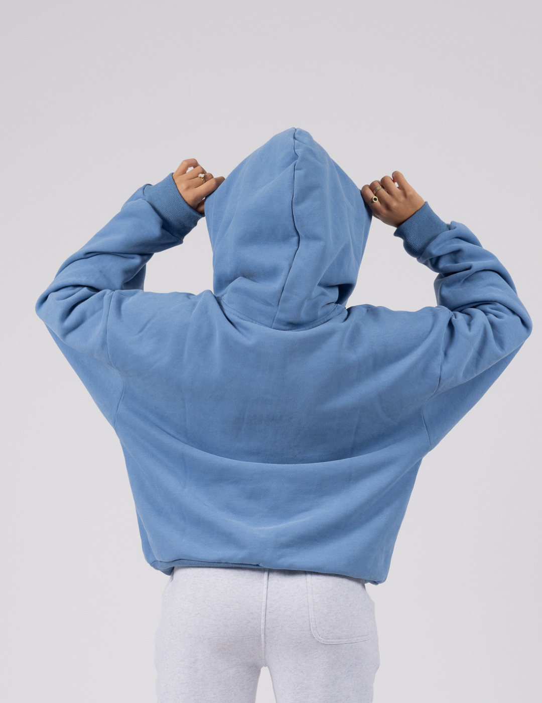 Navy The Signature Squiddy Hoodie- Oversized stress ball hoodie with squishy cuffs