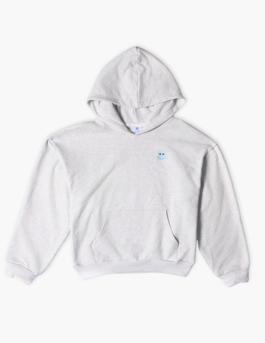 Grey The Signature Squiddy Hoodie- Oversized stress ball hoodie with squishy cuffs